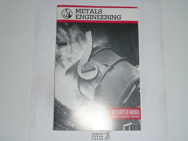 Metals Engineering Merit Badge Pamphlet, Type 9, Red Band Cover, 3-89 Printing