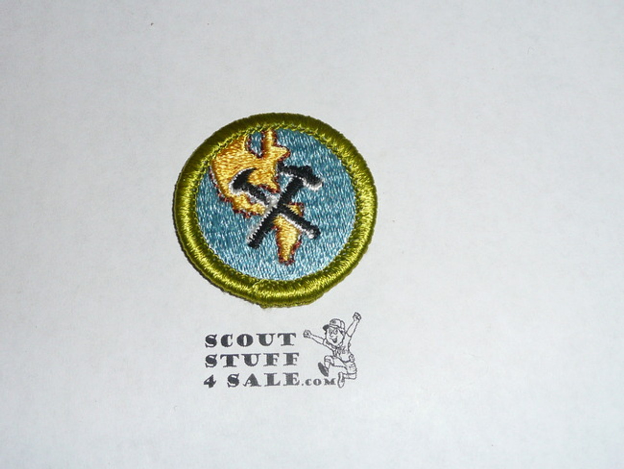 Geology - Type H - Fully Embroidered Plastic Back Merit Badge (1972-2002)