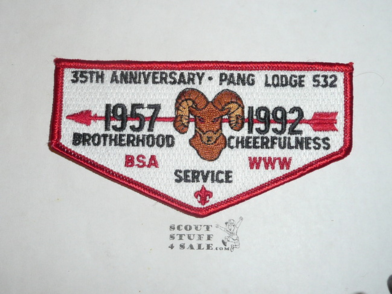 Order of the Arrow Lodge #532 Pang s20 35th Anniv Flap Patch - Scout