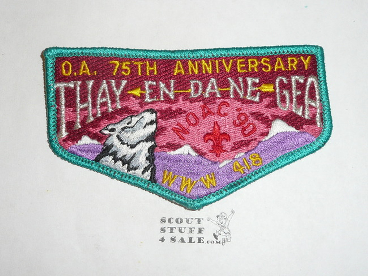 Order of the Arrow Lodge #418 Thay-en-da-ne-gea s19 Flap Patch