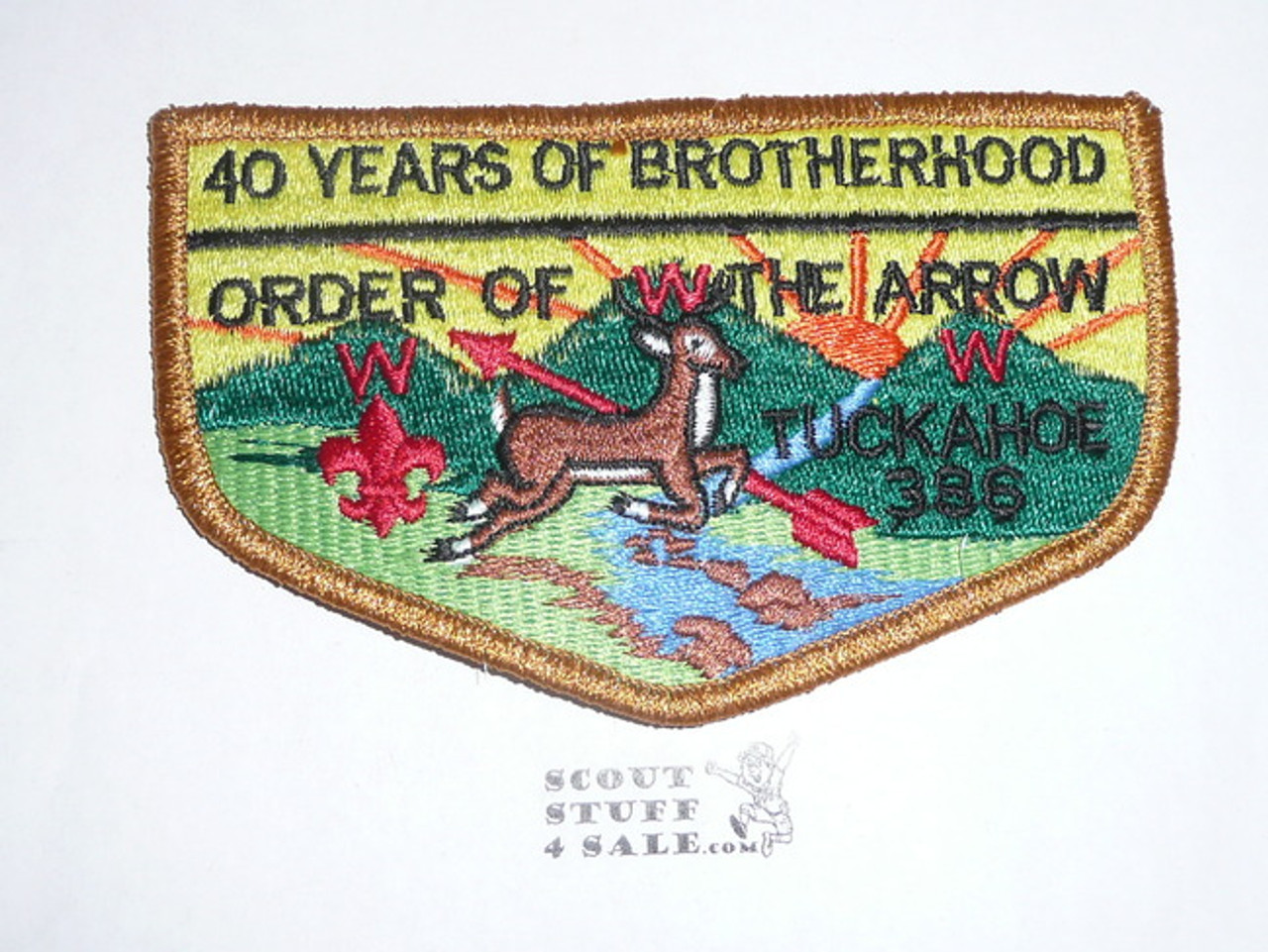 Order of the Arrow Lodge #386 Tuckahoe s11a Flap Patch - Scout