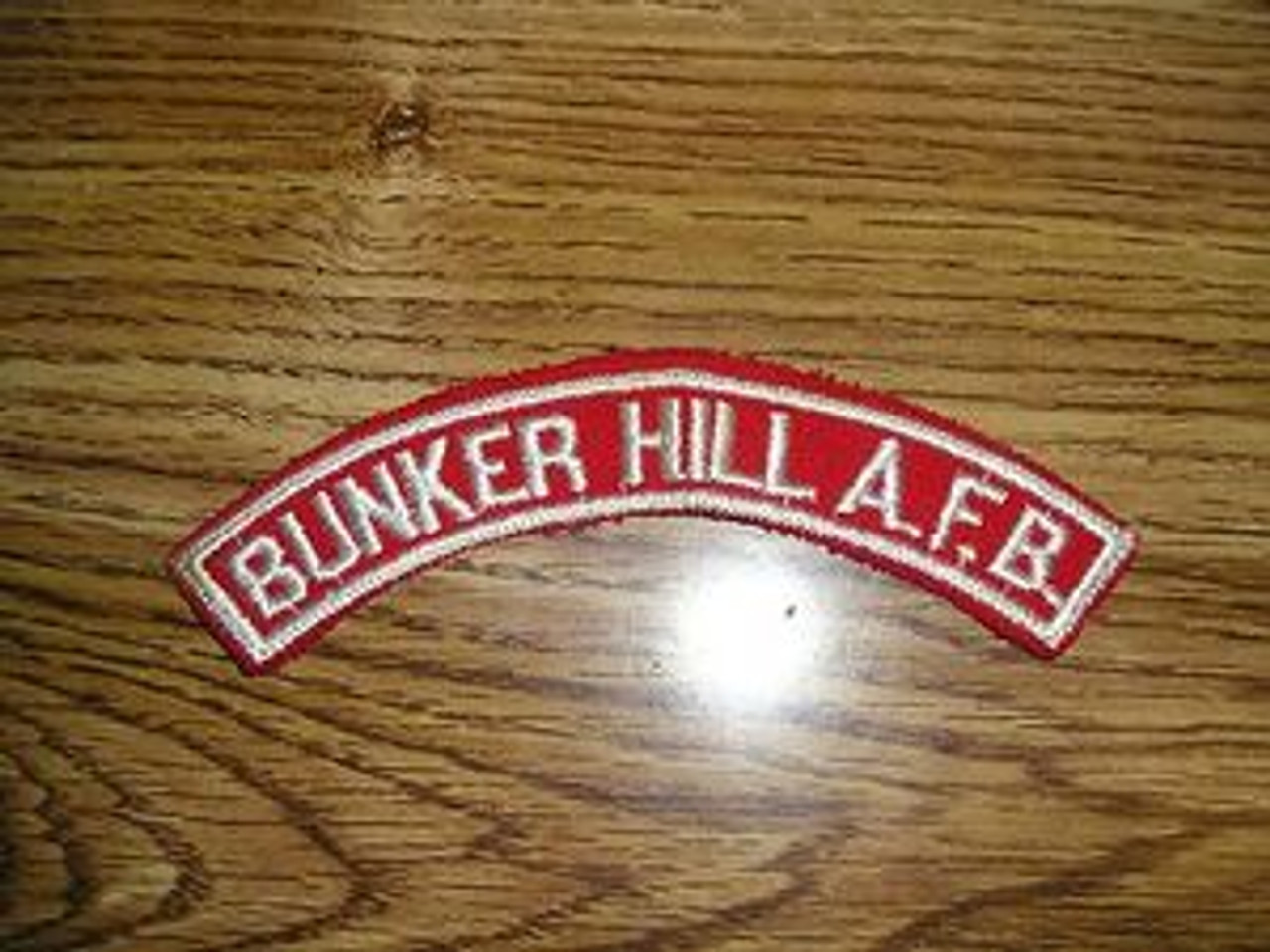 BUNKER HILL A.F.B. Red & White Community Strip - RARE