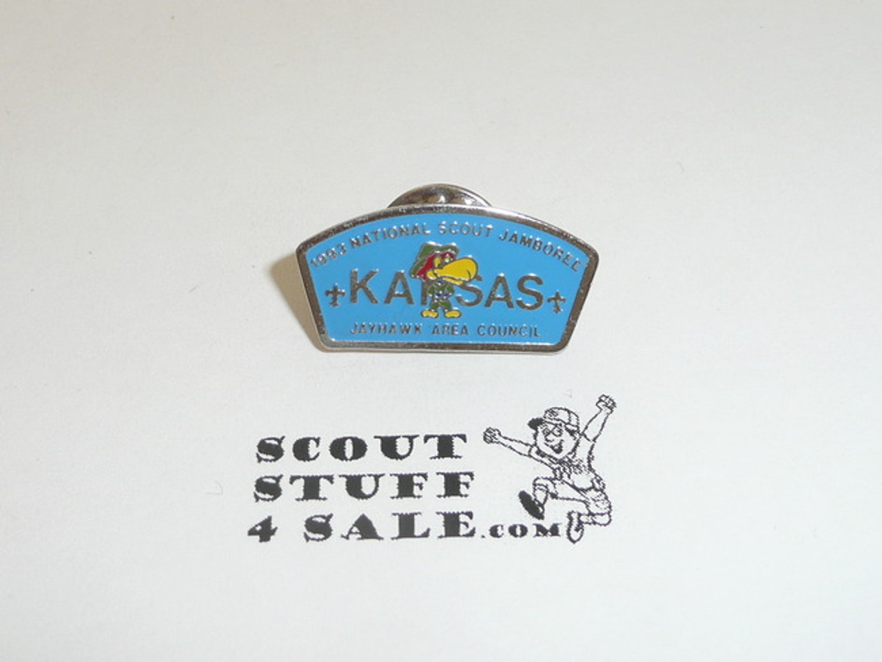 1993 National Jamboree Jayhawk Area Council JSP Shaped Pin