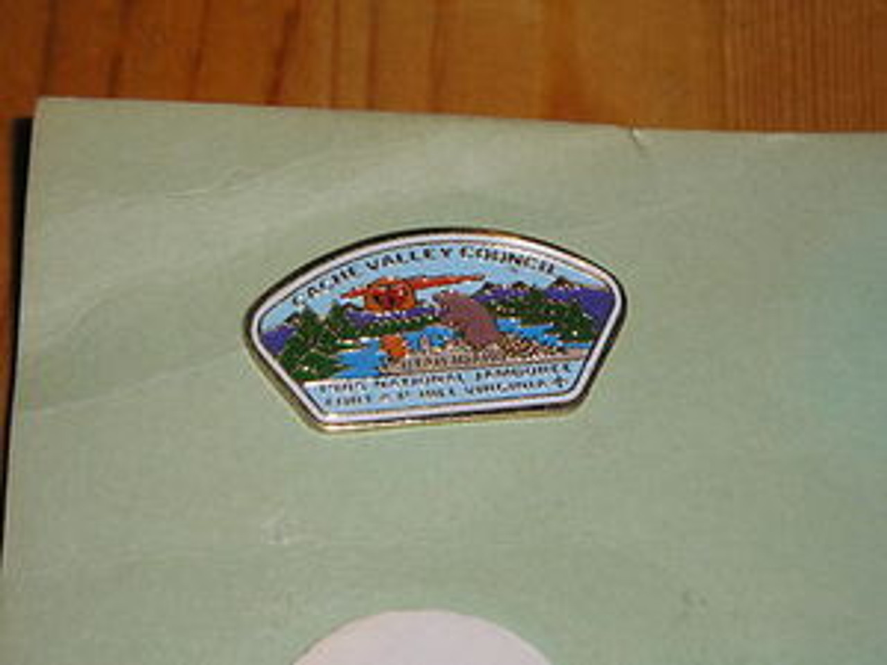 1985 National Jamboree Cache Valley Council JSP Shaped Pin