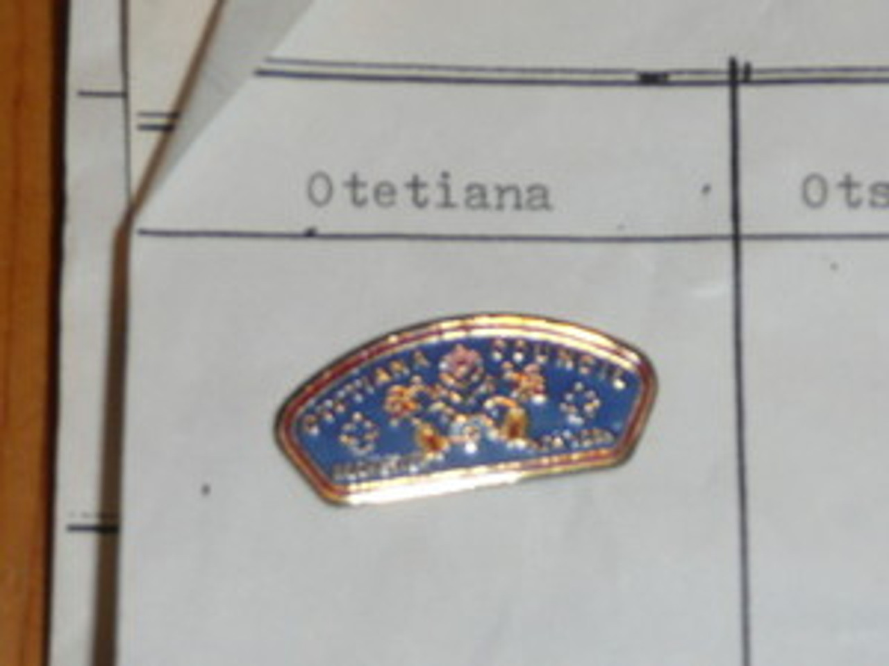 Otetiana Council CSP Shaped Pin - Scout