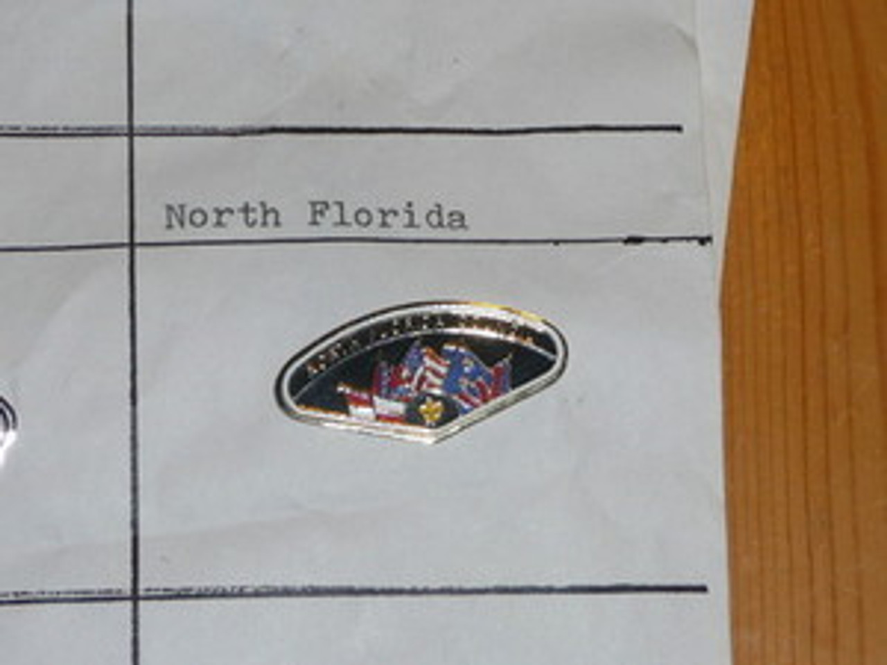 North Florida Council CSP Shaped Pin - Scout