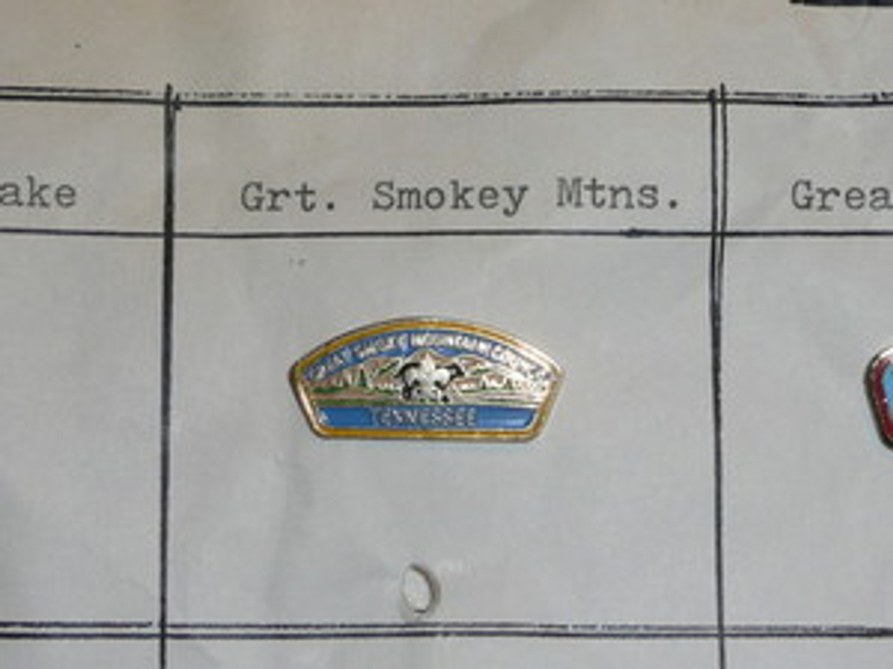 Great Smoky Mountains Council CSP Shaped Pin - Scout