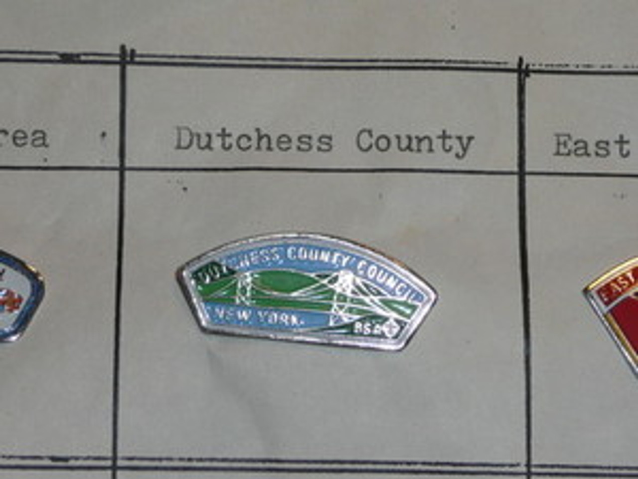 Dutchess County Council CSP Shaped Pin - Scout