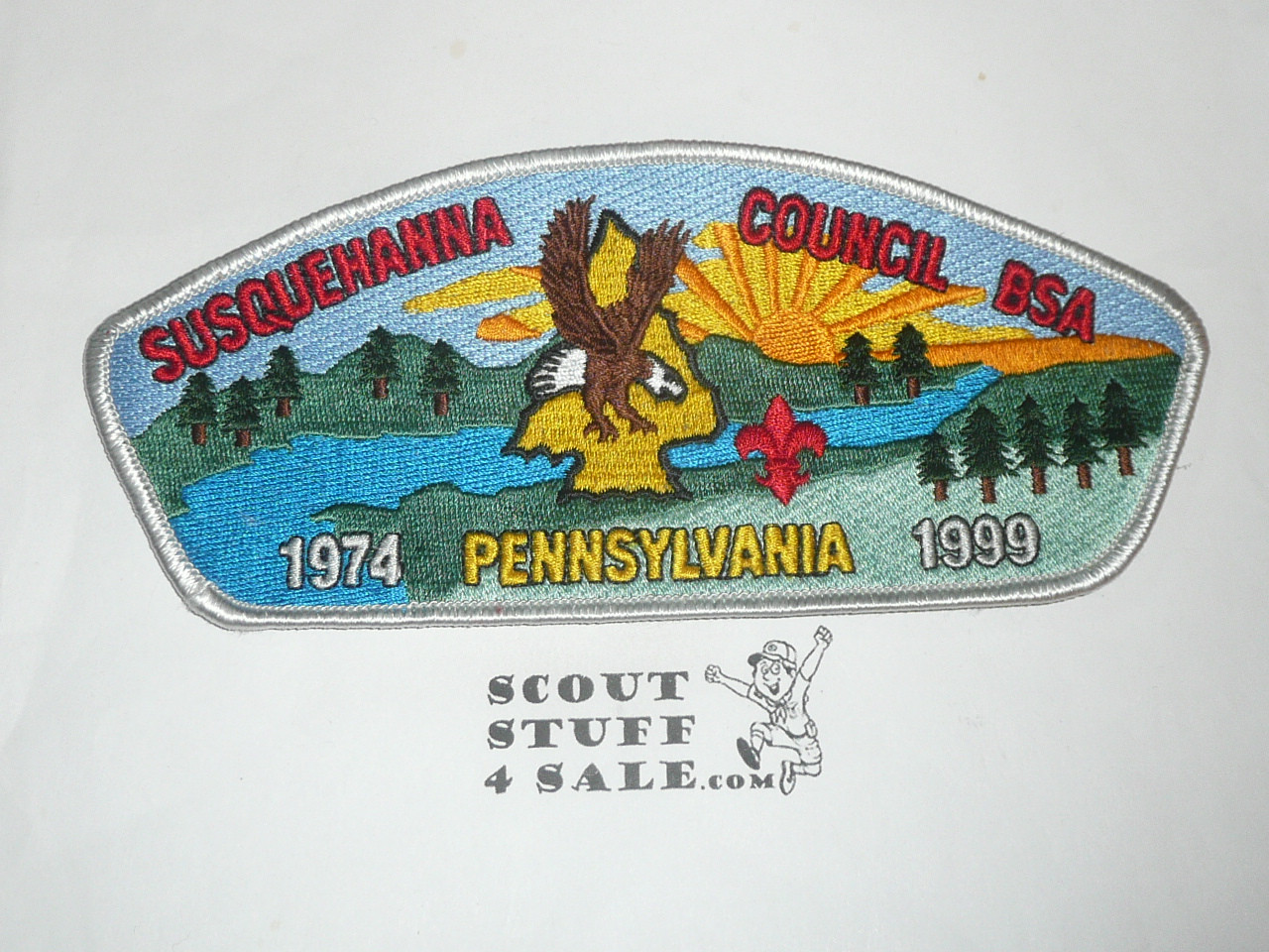 Susquehanna Council 25th Anniversary CSP shaped Jacket Patch