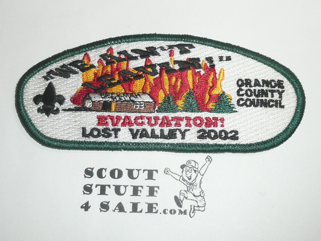 Orange County Council sa100:3 Council Shoulder Patch - 2002 Lost Valley Fire