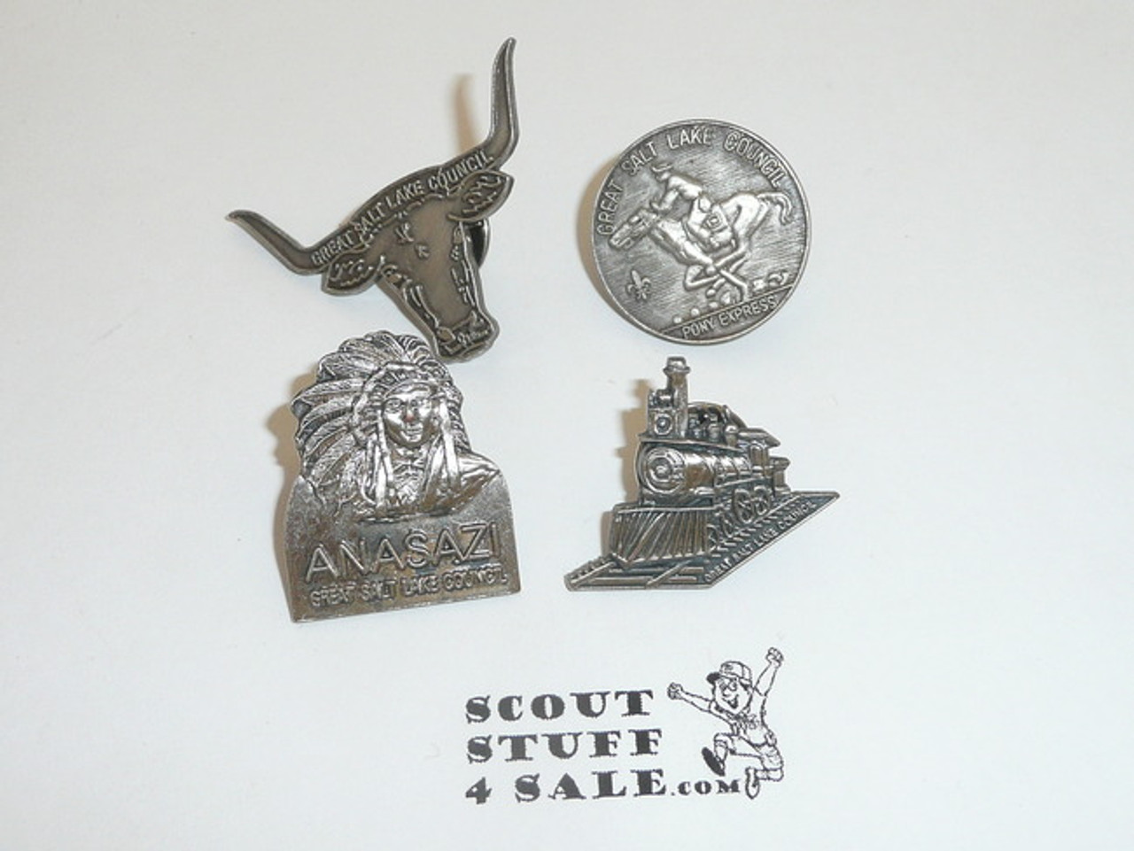 Great Salt Lake Council 4 Silver Color Distric Pins