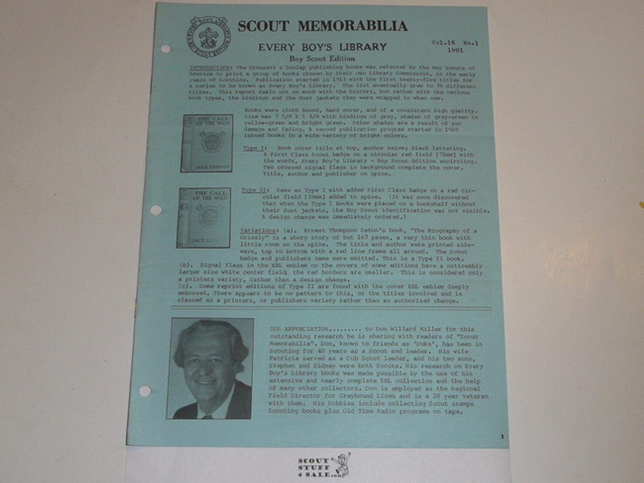 Scout Memorabilia Magazine, 1981, Vol 16 #1