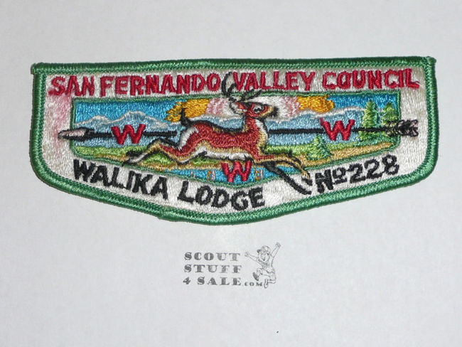 Order of the Arrow Lodge #228 Walika s Flap Patch - Boy Scout