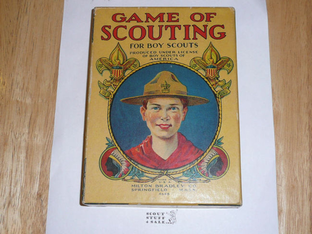 Vintage 1910's Milton Bradley, Game of Scouting Card Game, COMPLETE