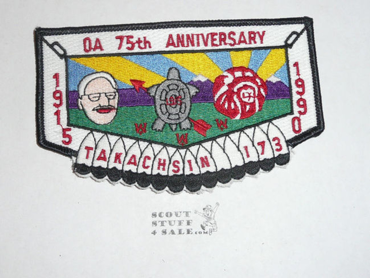 Order of the Arrow Lodge #173 Takachsin s3 75th OA Anniv  Flap Patch - Boy Scout