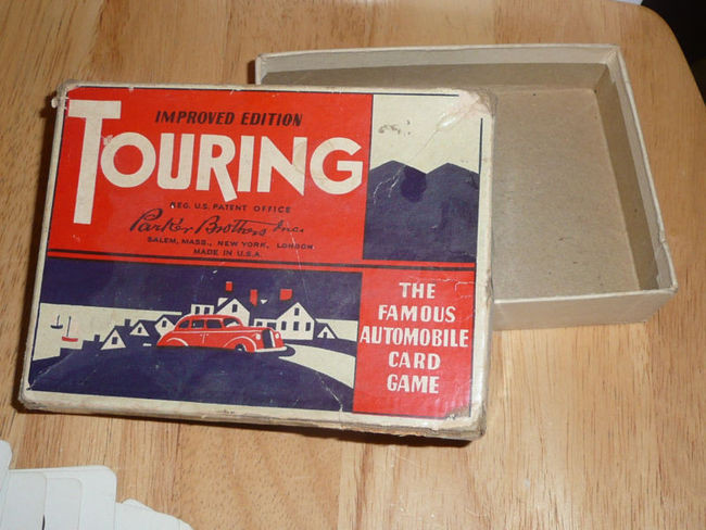 Parker Brothers TOURING Automobile Card Game 1937/47 23 Cards Antique