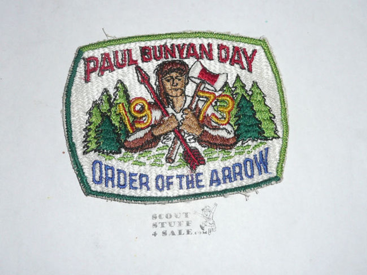 Order of the Arrow Lodge #436 Ashie 1973 Paul Bunyan Days Patch - Scout