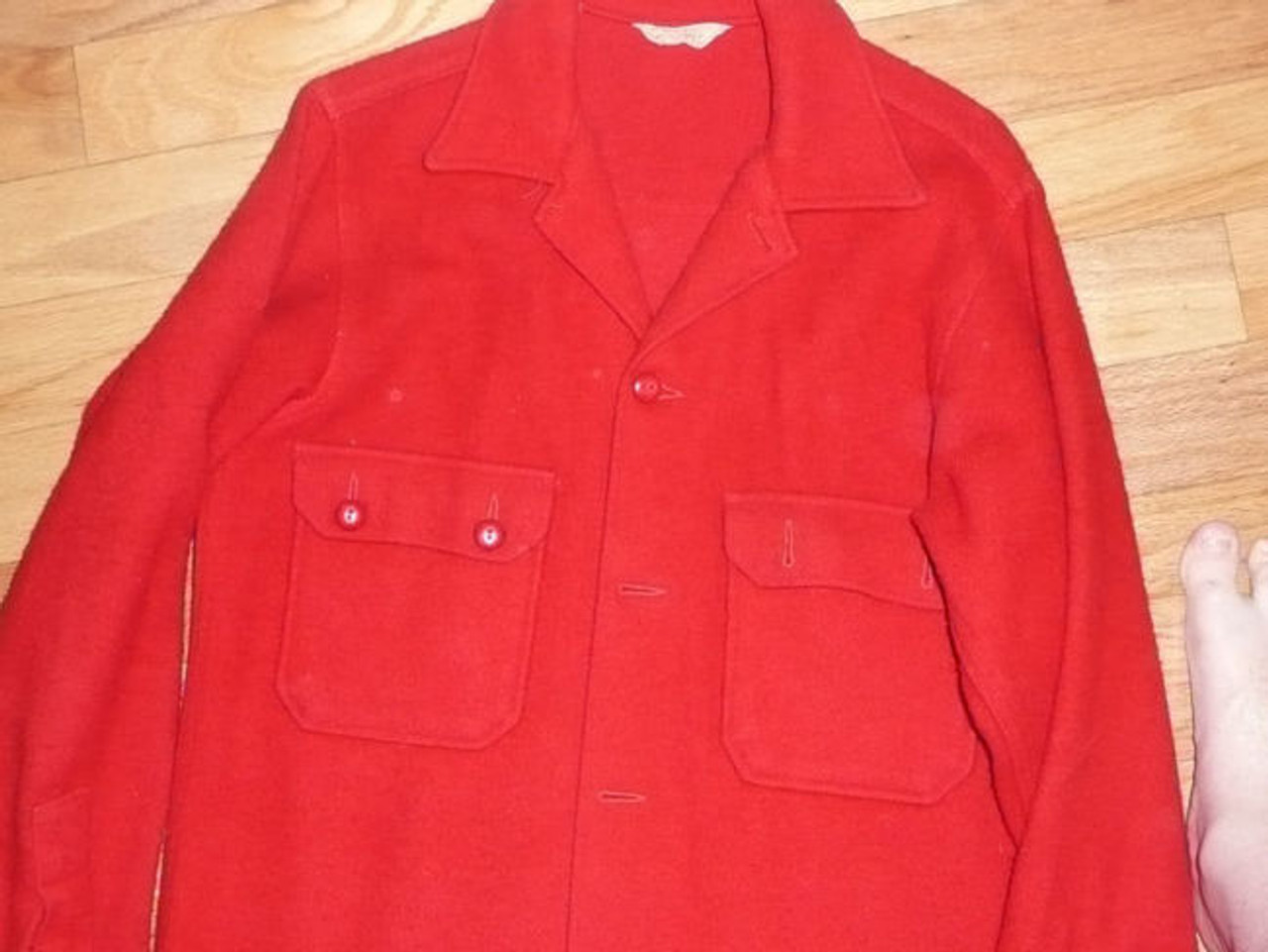 Official Boy Scouts of America Red Wool Jacket  - Size 38 - 28"L x 17.5"W