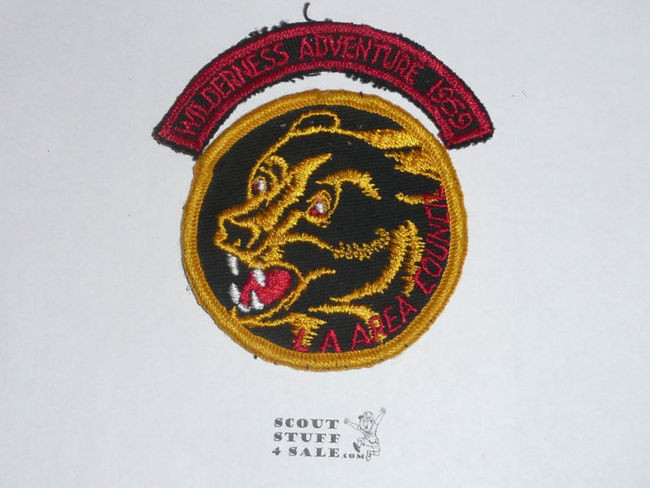 Los Angeles Area Council Patch (CP), late 1950's r/e w/1959 Wilderness segment