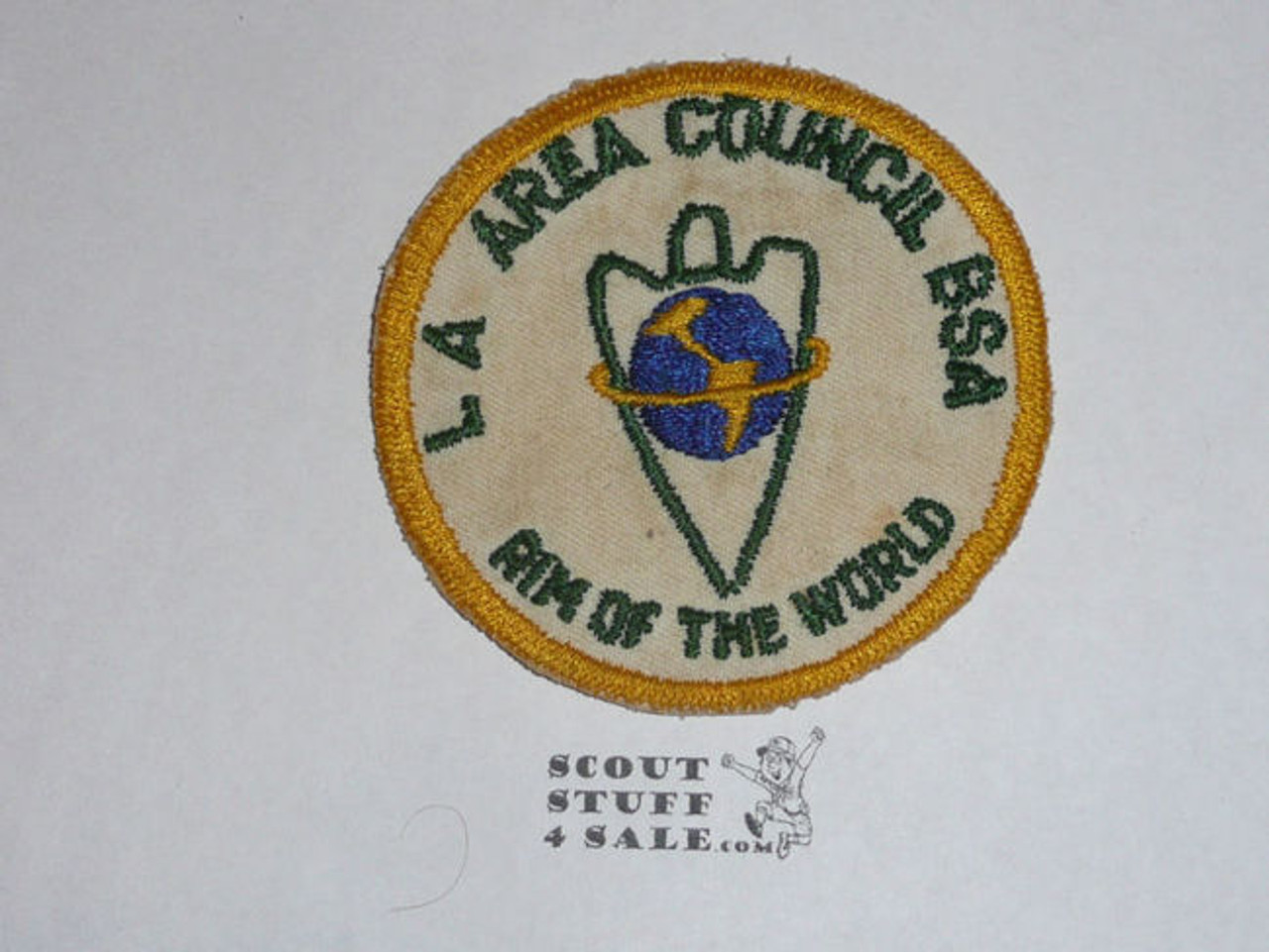 Lake Arrowhead Scout Camp Rim of the World Patch, box soiling or used