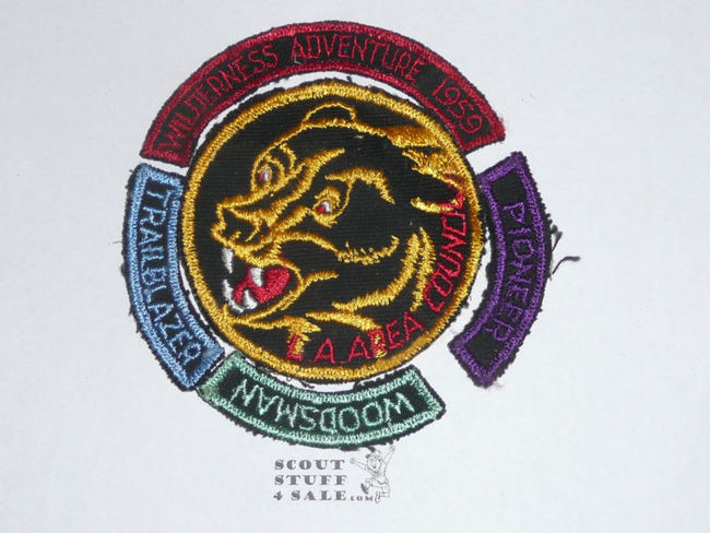 Los Angeles Area Council Patch (CP), late 1950's c/e w/1959 Wilderness segments