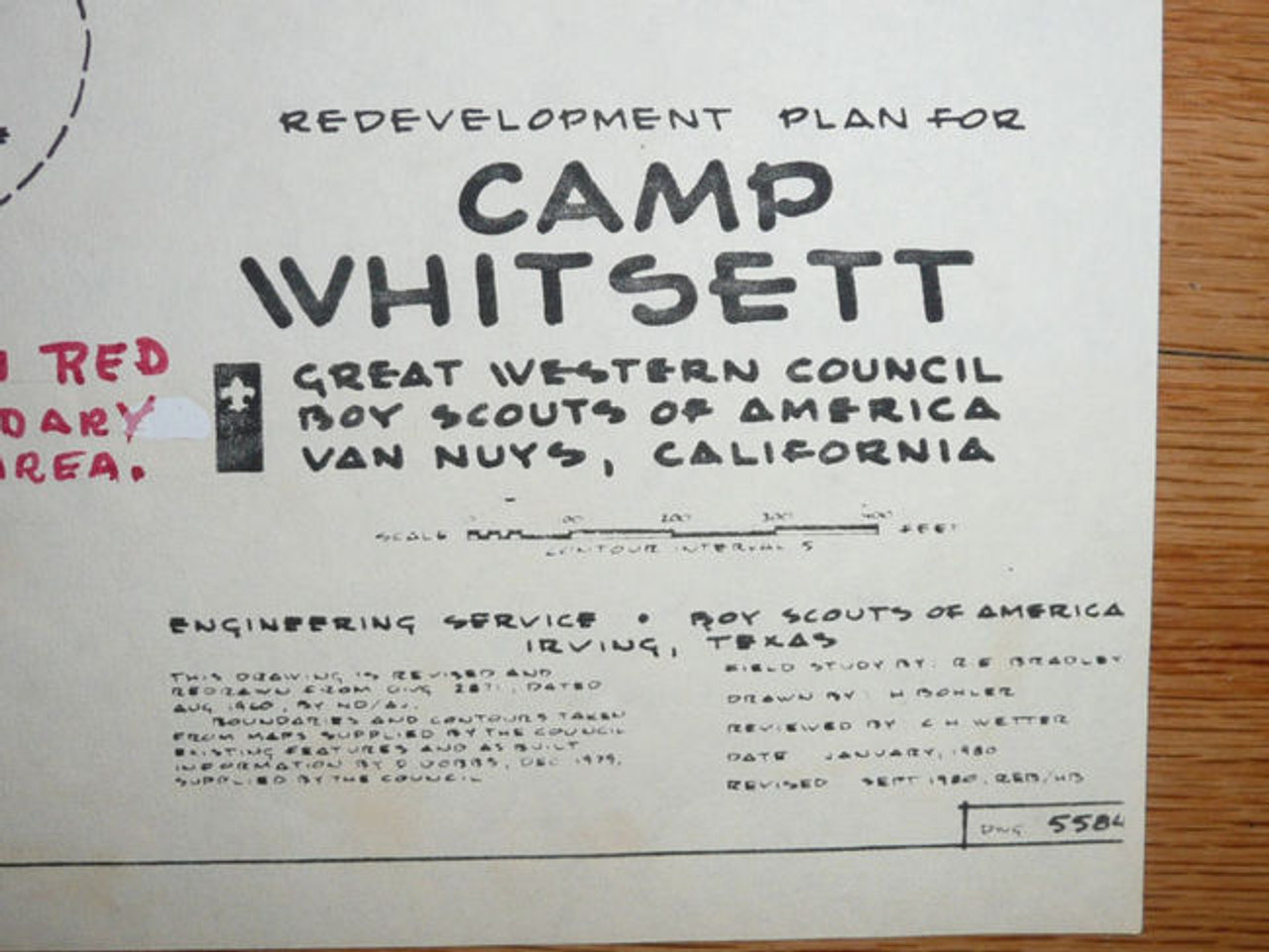 1980 Redevelopment Plan for Scout Camp Whitsett