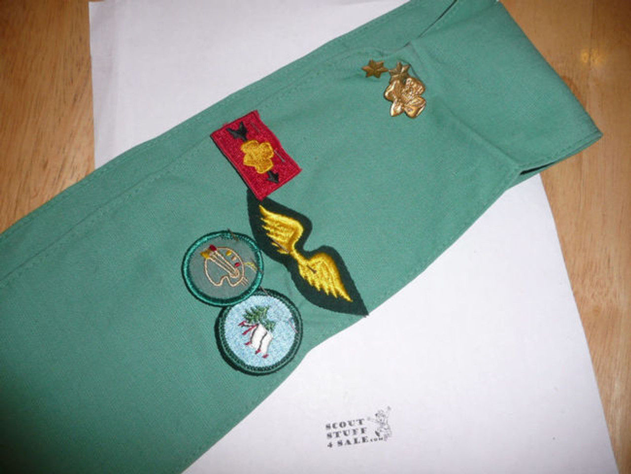 1970's Girl Scout Sash with a Few Patches and Pins