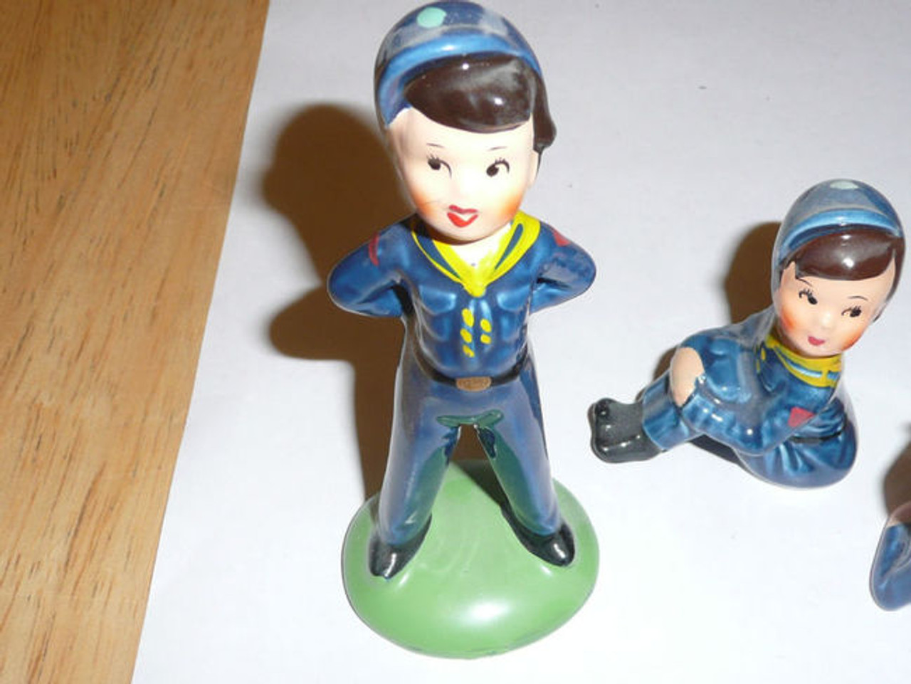 1960's Enesco Imports Cub Scouts of America Porcelain Figurine, Set of Three