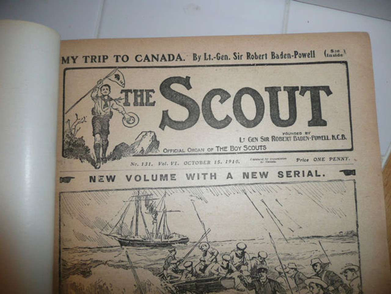 1910-1911 Bound Volume "The Scout" Magazine of the British Boy Scout Association