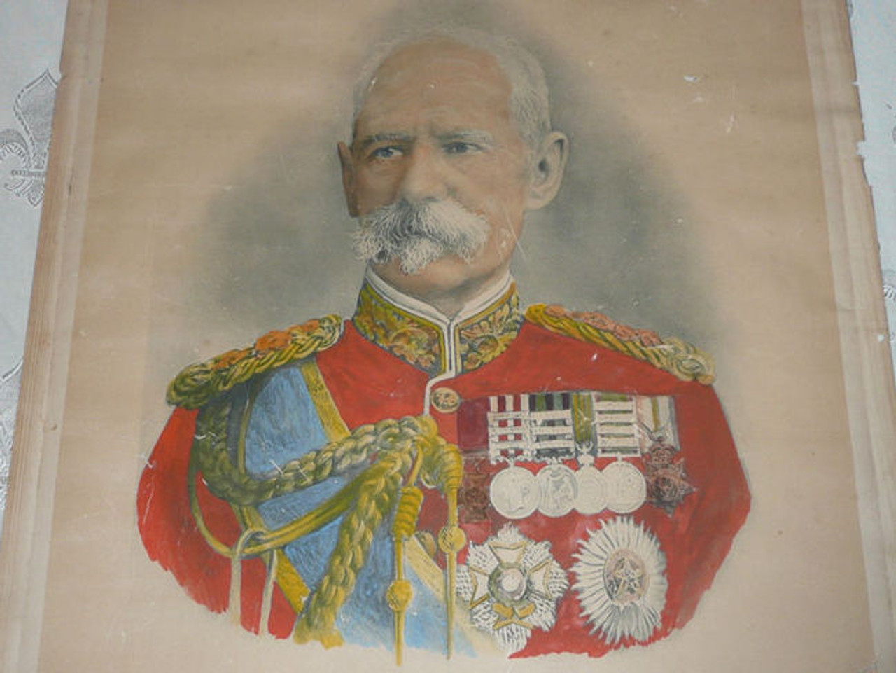 1900 Poster of Field Marshal Lord Roberts, Boer War, 1900, Brittle paper. Some wear, see pictures. 19" x 23"