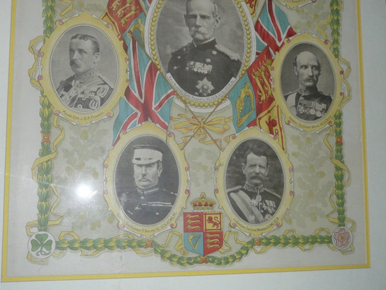 1900 British Heros Boer War Color Poster, Baden Powell, Framed and Matted