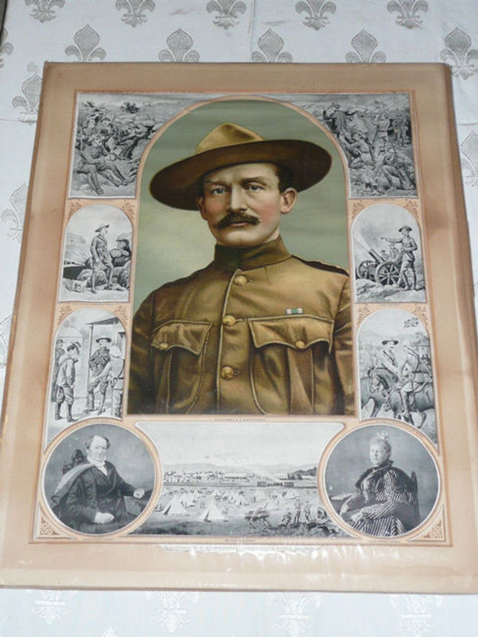 "Major General R. S. Baden Powell" Color Print of Baden Powell 1900's