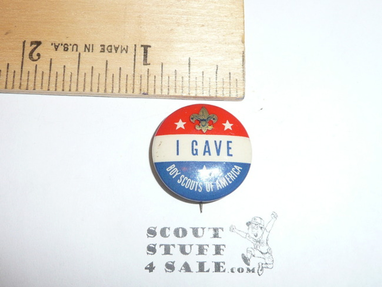 I Gave Celluloid Boy Scout Button, 1950's