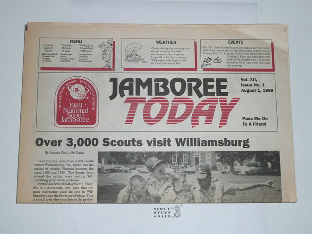 1989 National Jamboree, Complete Set of Jamboree Today Newspapers