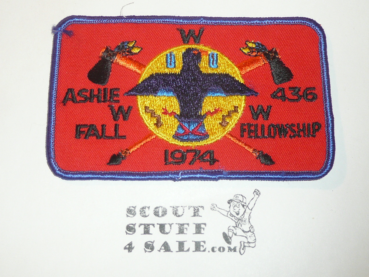 Order of the Arrow Lodge #436 Ashie 1974 Fellowship Patch - Scout