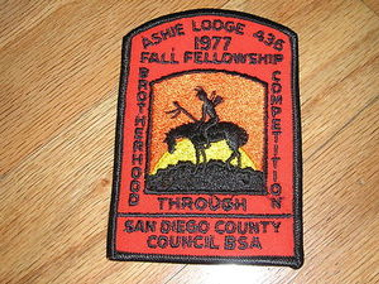 Order of the Arrow Lodge #436 Ashie 1977 Fellowship Patch - Scout