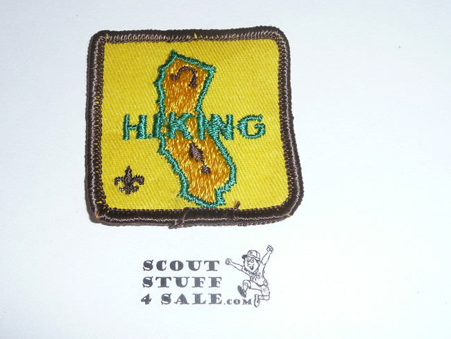 High Adventure Hiking Award Patch, yellow California