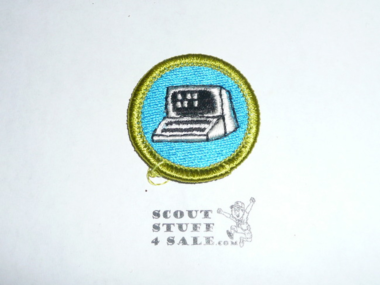 Computers (PC) - Type H - Fully Embroidered Plastic Back Merit Badge (1972-2002)