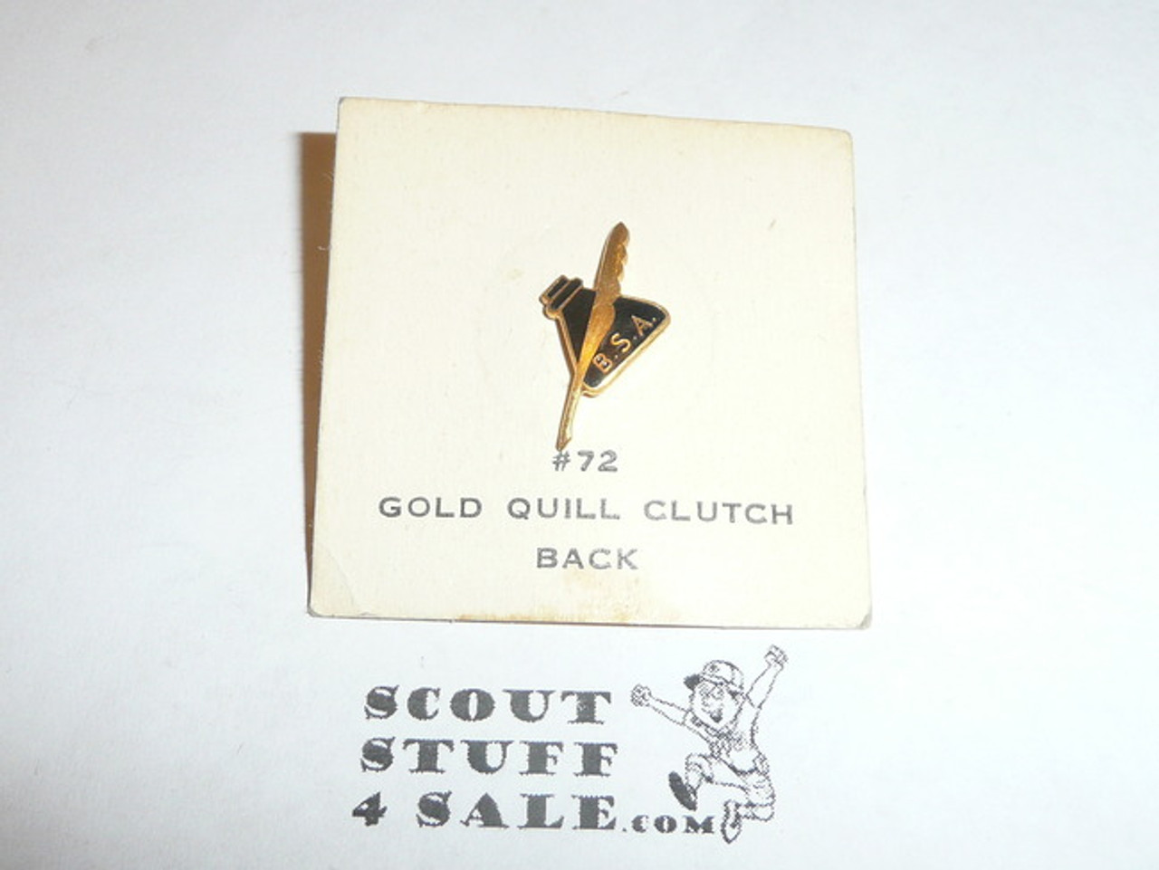 Gold Quill Award Pin, on issue card, post back