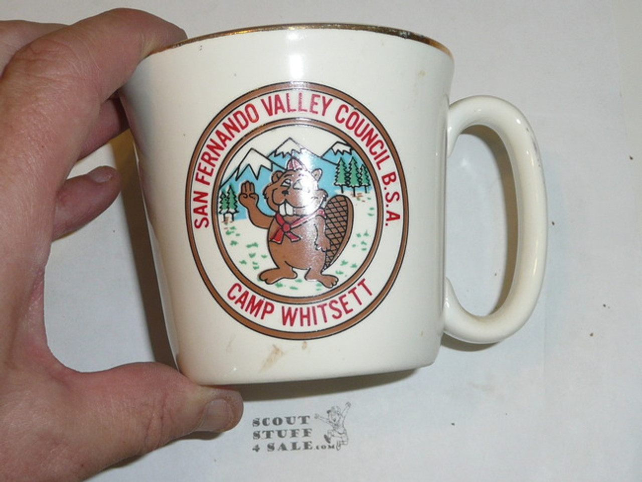 1960's Camp Whitsett Mug, Saluting Beaver