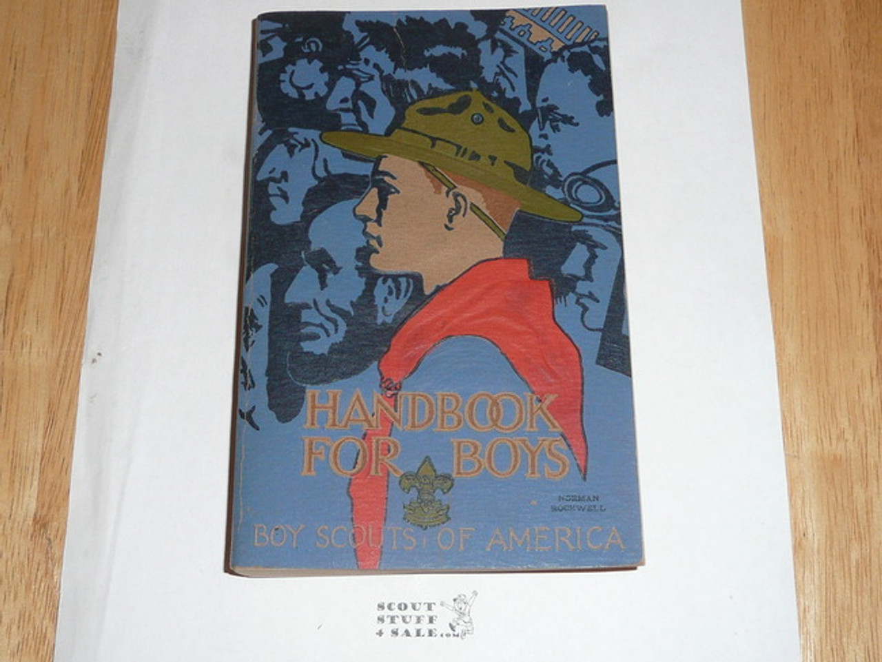 1930 Boy Scout Handbook, Third Edition, Thirteenth Printing, Norman Rockwell Cover, MINT Condition