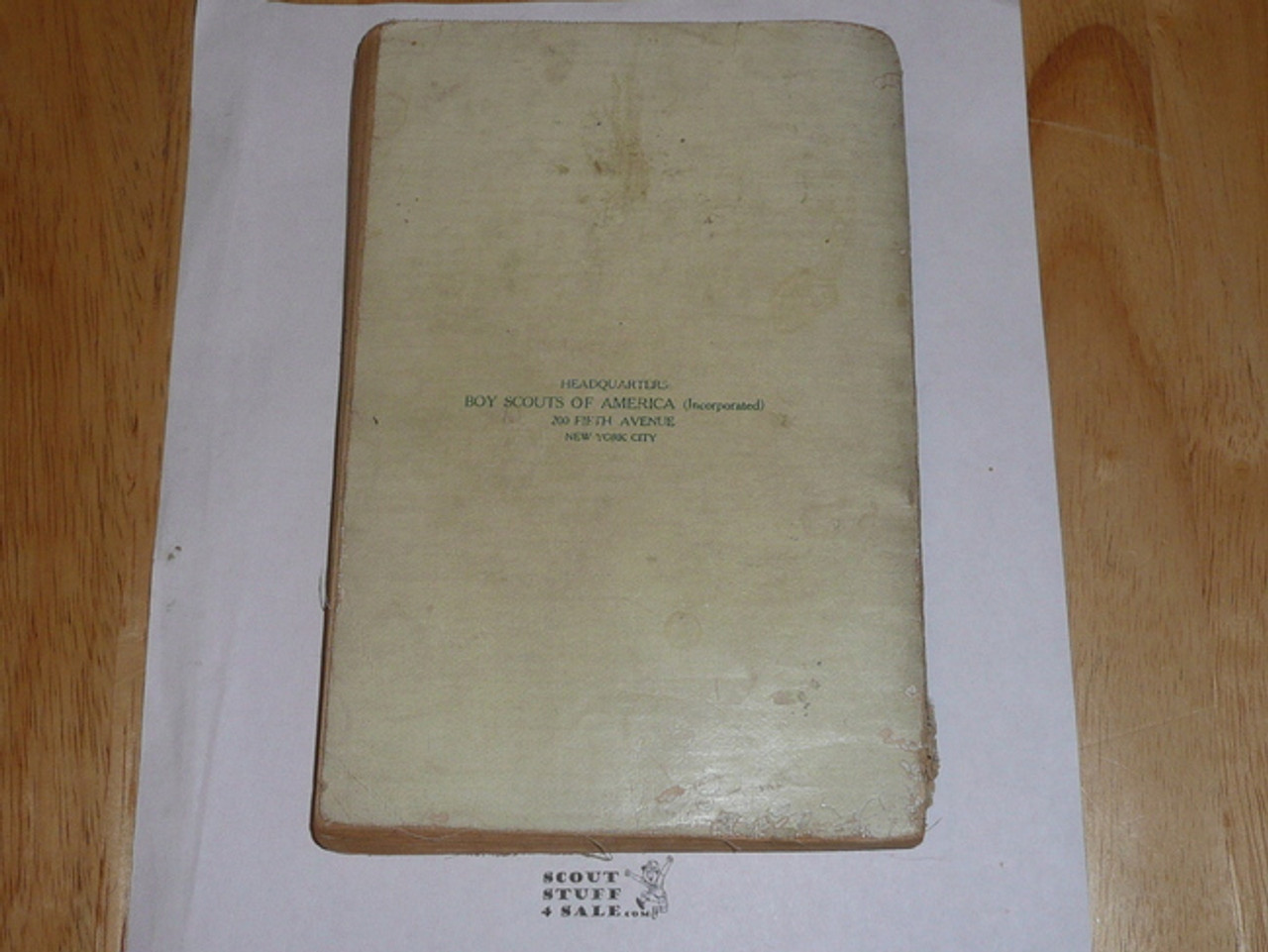 1910 Boy Scout Handbook, Original Edition, Only Seton Listed on Cover, Some wear to cover and spine (see pictures)