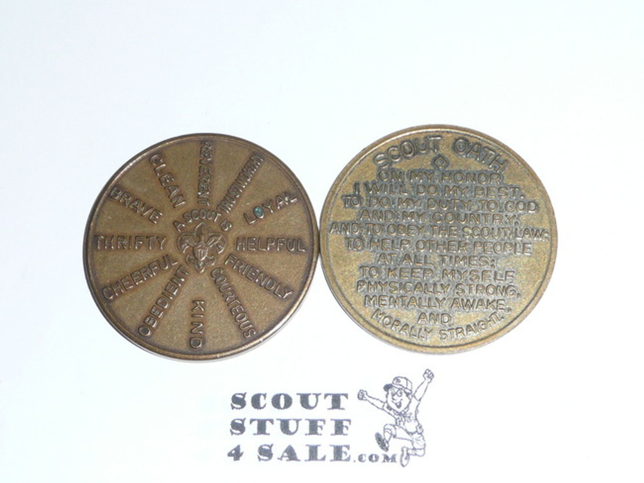 Boy Scout Oath and Law Coin / Token, smaller size