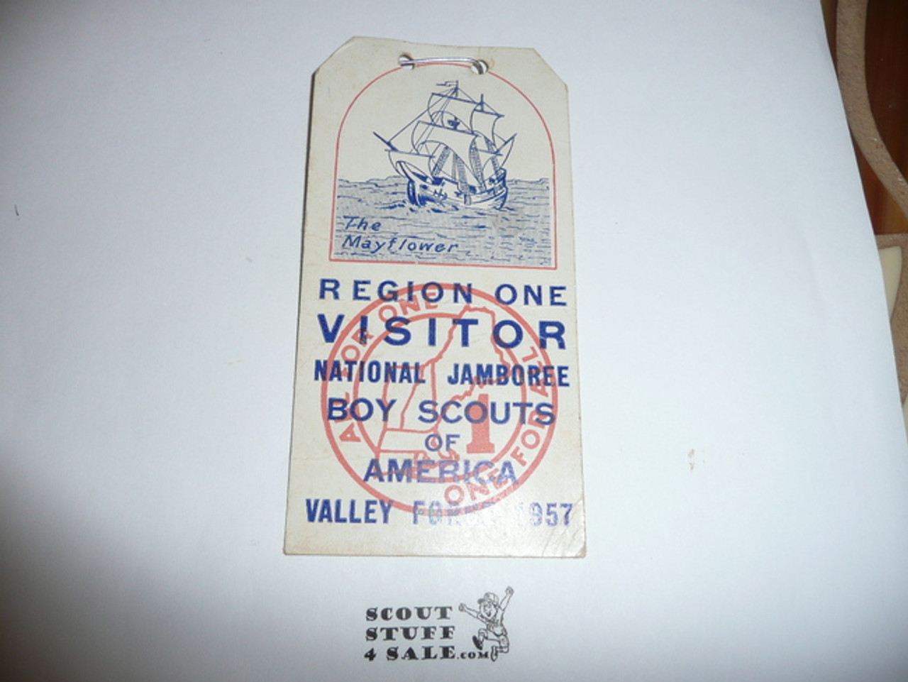 1957 National Jamboree Region 1 Visitor Pass