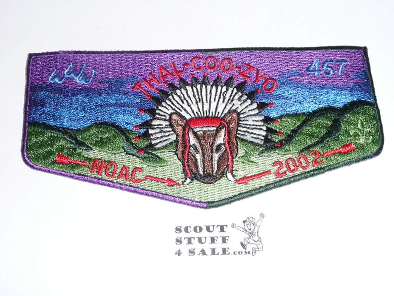 Order of the Arrow Lodge #457 Thal-Coo-Zyo 2002 NOAC Flap Patch