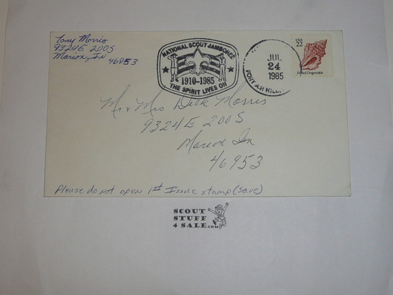 1985 National Jamboree FDC Envelope with Jamboree Cancellation