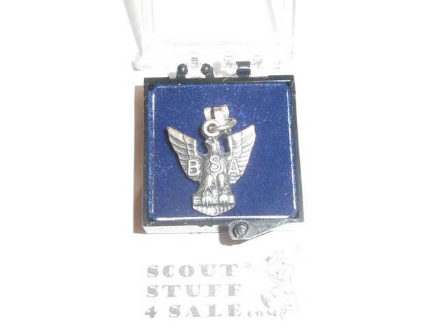 Eagle Scout Charm, New in Box, STERLING and Stange Hallmark