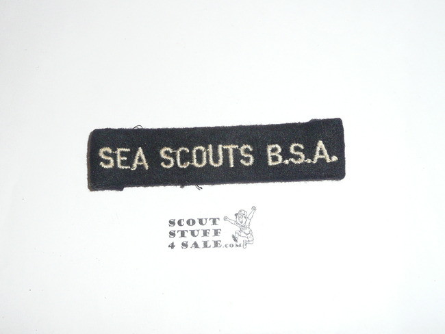 Program Strip - Sea Scouts B.S.A. on blue felt, lt use