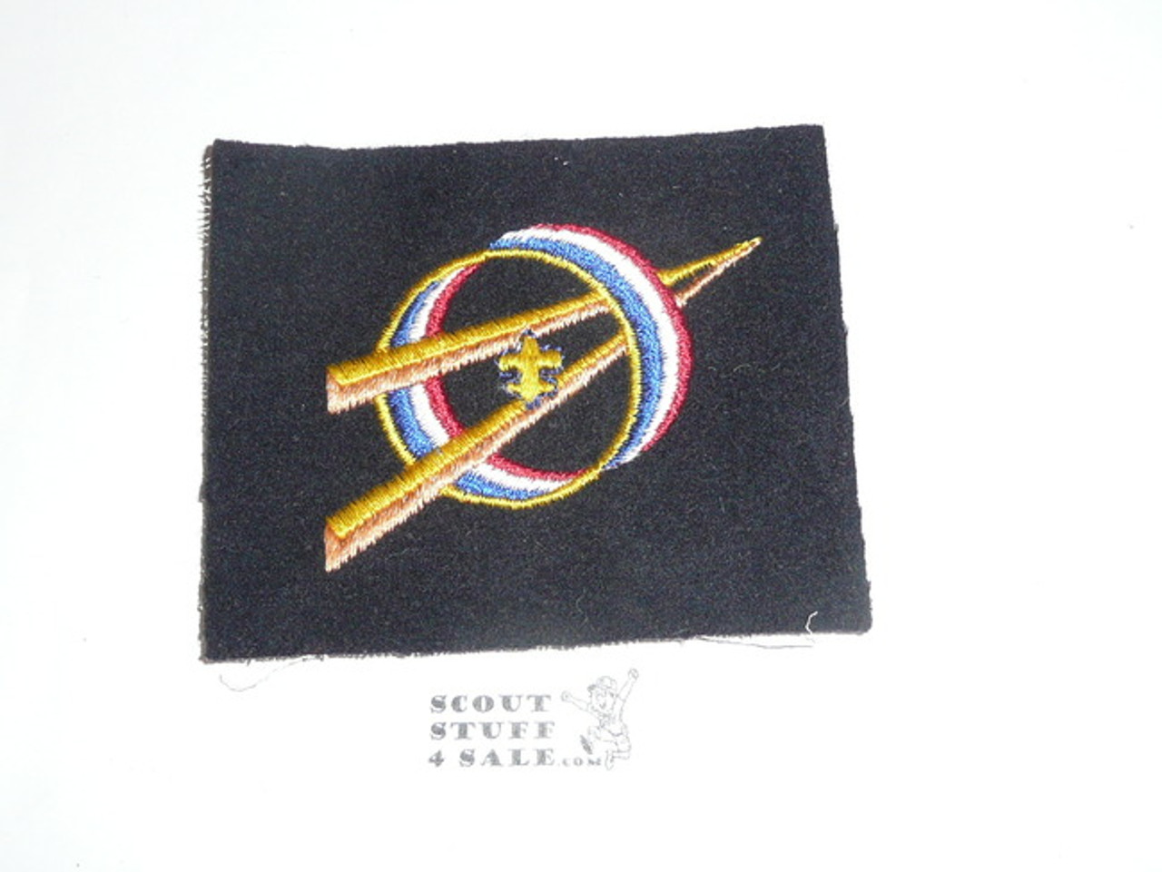 Sea Scout Exploring Universal Emblem Patch on Blue Felt, 1970's