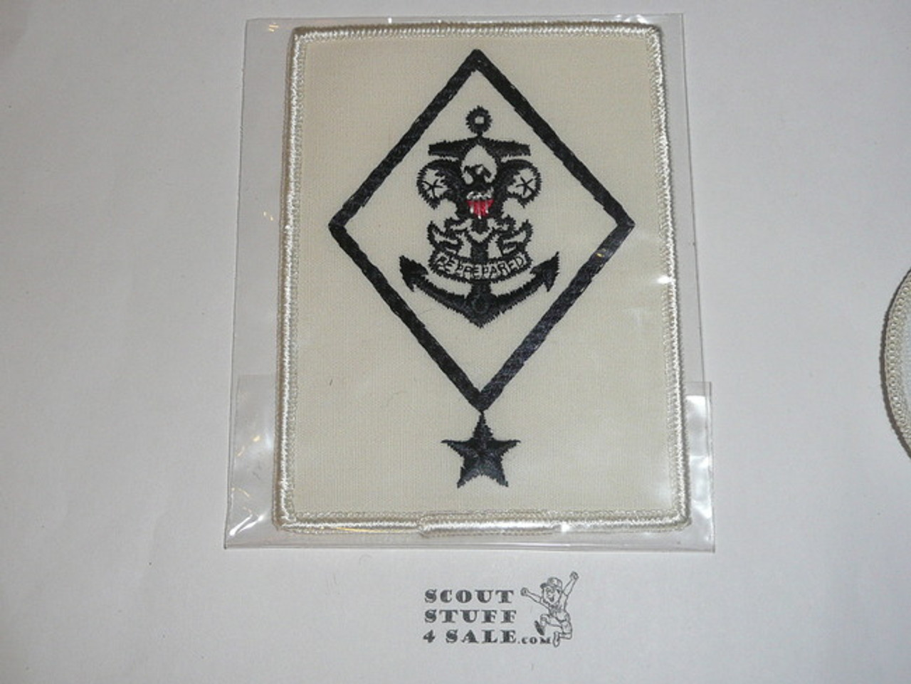 Sea Scout Position Patch, Ship Committee Chairman on White Twill r/e, 1970's, MINT